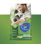 A bag of Purina Cat Chow Indoor with a green rectangle background