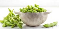 bowl of edamame on table