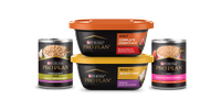 A group of containers of Pro Plan wet Dog food