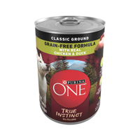 Purina ONE True Instinct Classic Ground Grain-Free Wet Dog Food Formula With Real Chicken & Duck