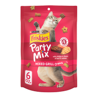 Bocadillos crocantes para gatos adultos Friskies Party Mix mezcla de carne asada