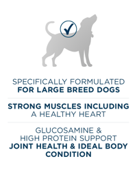 specifically formulated for large breed dogs