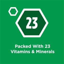 Packed with twenty three vitamins and minerals