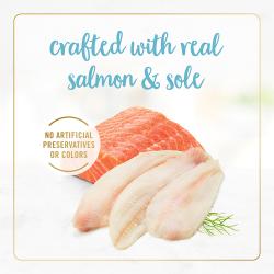 Crafted with real salmon & sole. No artificial preservatives or colors.
