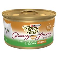 Alimento húmedo <i>gourmet</i> para gatos Purina Fancy Feast Gravy Lovers sabor a salmón en salsa preparada con jugo de cocción