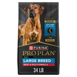 Alimento para perros de razas grandes Pro Plan de carne de res y arroz
