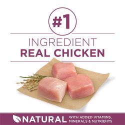 Number 1 ingredient real chicken. Natural with added vitamins, minerals, and nutrients.