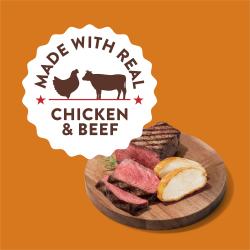 Made with real chicken and beef