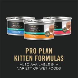Purina Pro Plan Complete Essentials kitten food is also available in wet food formulas.