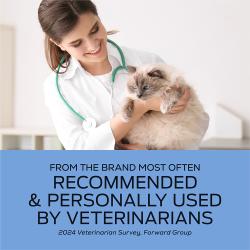 From the brand most often recommended and personally used by veterinarians. 2024 Veterinarian Survey, Forward Group