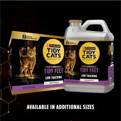 Three different Tidy Cats Performance Plus Active Clean Scented Clumping Multi Cat Litter sizes.