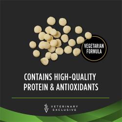 Pro Plan Veterinary Diets HA vegetarian dog food contains high quality protein and antioxidants.
