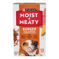 Alimento balanceado blando para perros Purina Moist & Meaty sabor a hamburguesa con queso chédar
