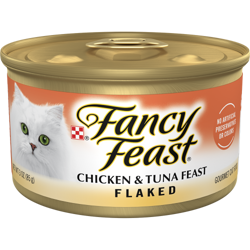 Purina Fancy Feast Wet Cat Food Flaked Chicken and Tuna Feast