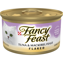 Purina Fancy Feast Wet Cat Food Flaked Tuna and Mackerel Feast