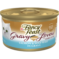 Purina Fancy Feast Gravy Lovers Salmon and Sole Feast Gourmet Cat Food in Wet Cat Food Gravy