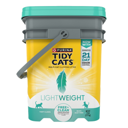 Parte delantera del paquete de arena ligera sin perfume para gatos Tidy Cats Free & Clean