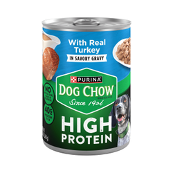 Dog Chow High Protein Wet Dog Food with Real Turkey in Gravy