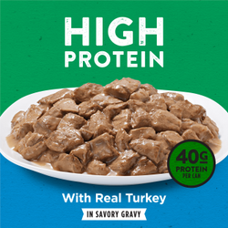 High protein with real turkey