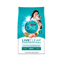 Purina ONE LiveClear Alimento para gatos adultos con reducción de alergias