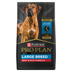 Pro Plan Large Breed Beef and Rice Dog Food package front