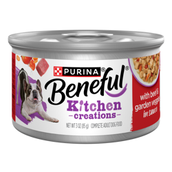 Benefull Kitchen Creations with Beef and Garden Veggies in sauce.