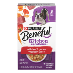 Benefull Kitchen Creations with Beef and Garden Veggies in sauce.