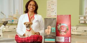 woman vet with puppy