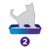 cat in litter box