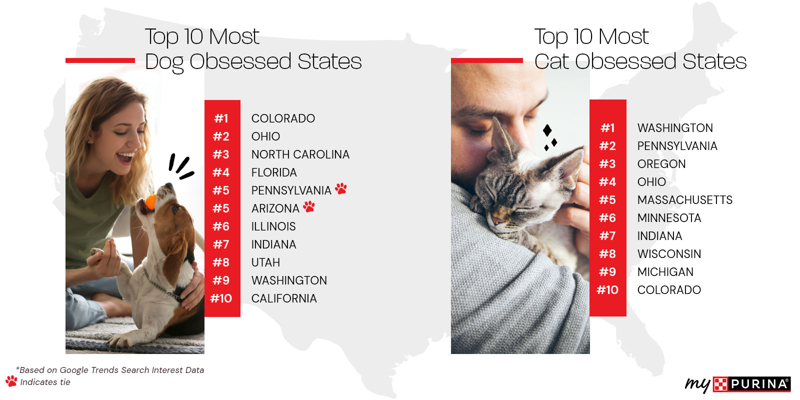 most pet obsessed states infographic