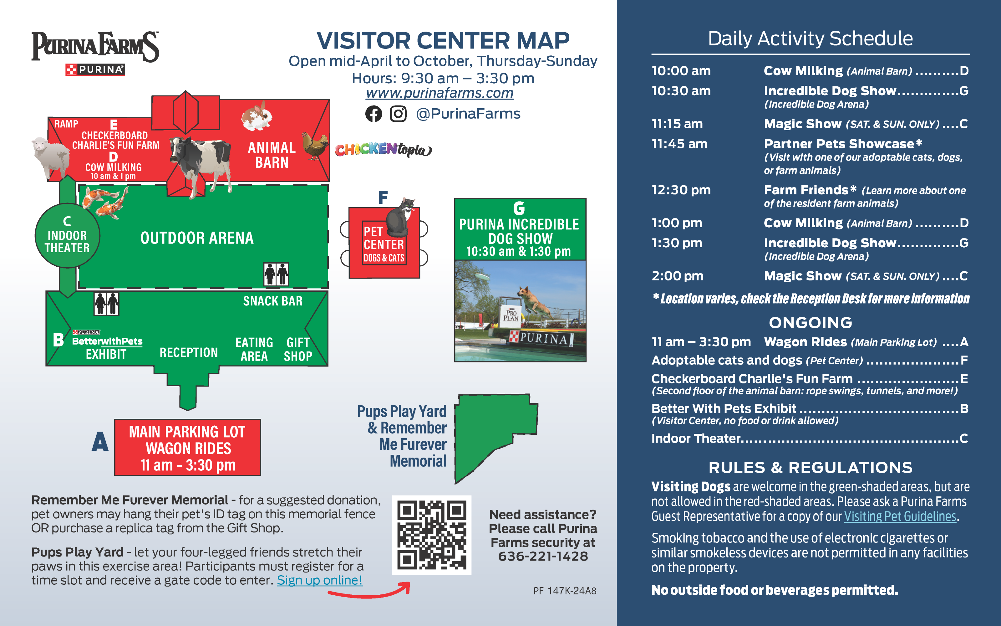 Click to download the Purina Farms Visitor Center Map