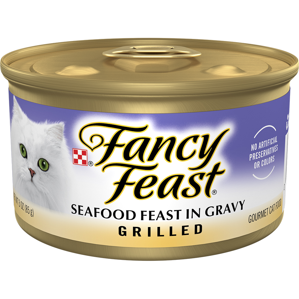 Fancy Feast Grilled Seafood in Gravy Gourmet Wet Cat Food Purina