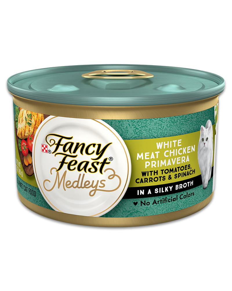 Fancy Feast White Meat Chicken Primavera Wet Cat Food Purina