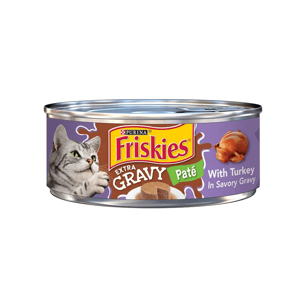 Friskies Extra Gravy Paté With Turkey In Savory Gravy Wet Cat Food