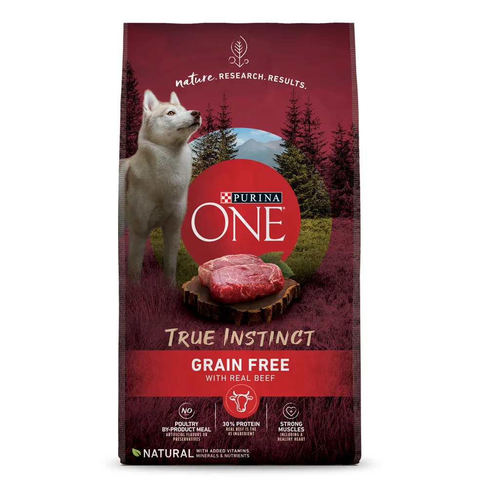 Purina ONE® True Instinct Grain Free Formula with Real Beef Shredded Blend Dry Dog Food
